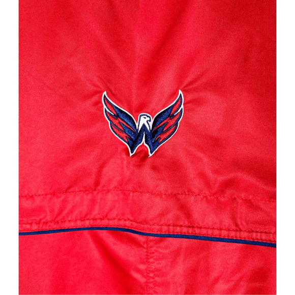 Washington Capitals Red Full Zip Lightweight Jacket Windbreaker Embroidered Sz L - Picture 8 of 10